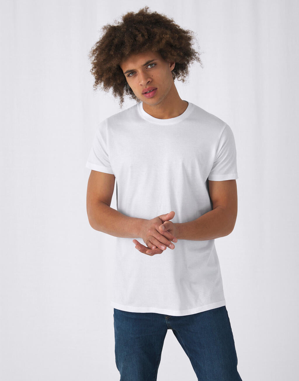 T-shirt uni pour homme-E150-