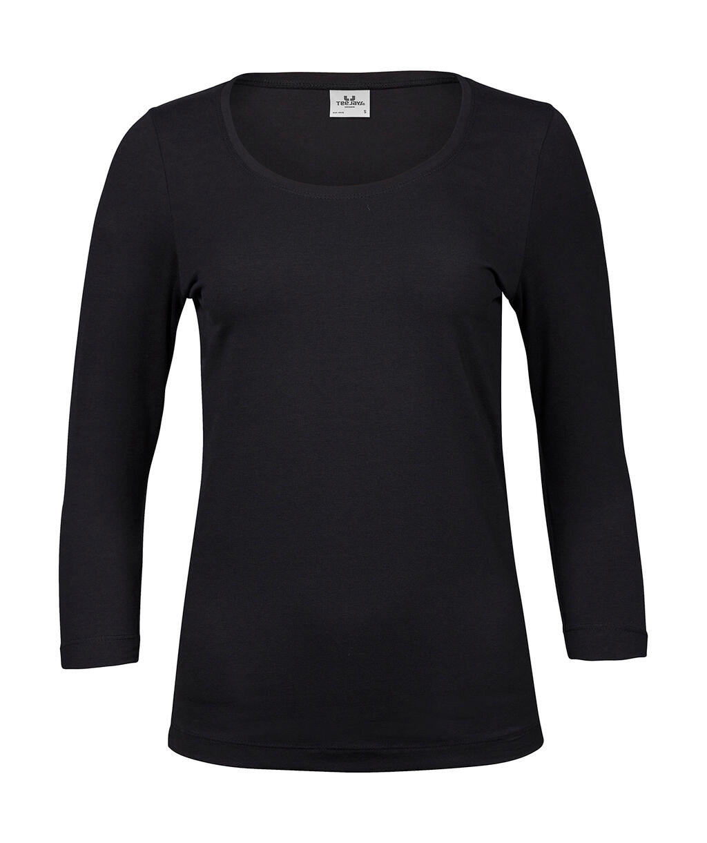 T-shirt souple épais femme manches longues 3/4 Sleeve Stretch-10054