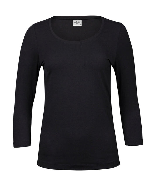 T-shirt souple épais femme manches longues 3/4 Sleeve Stretch-10054