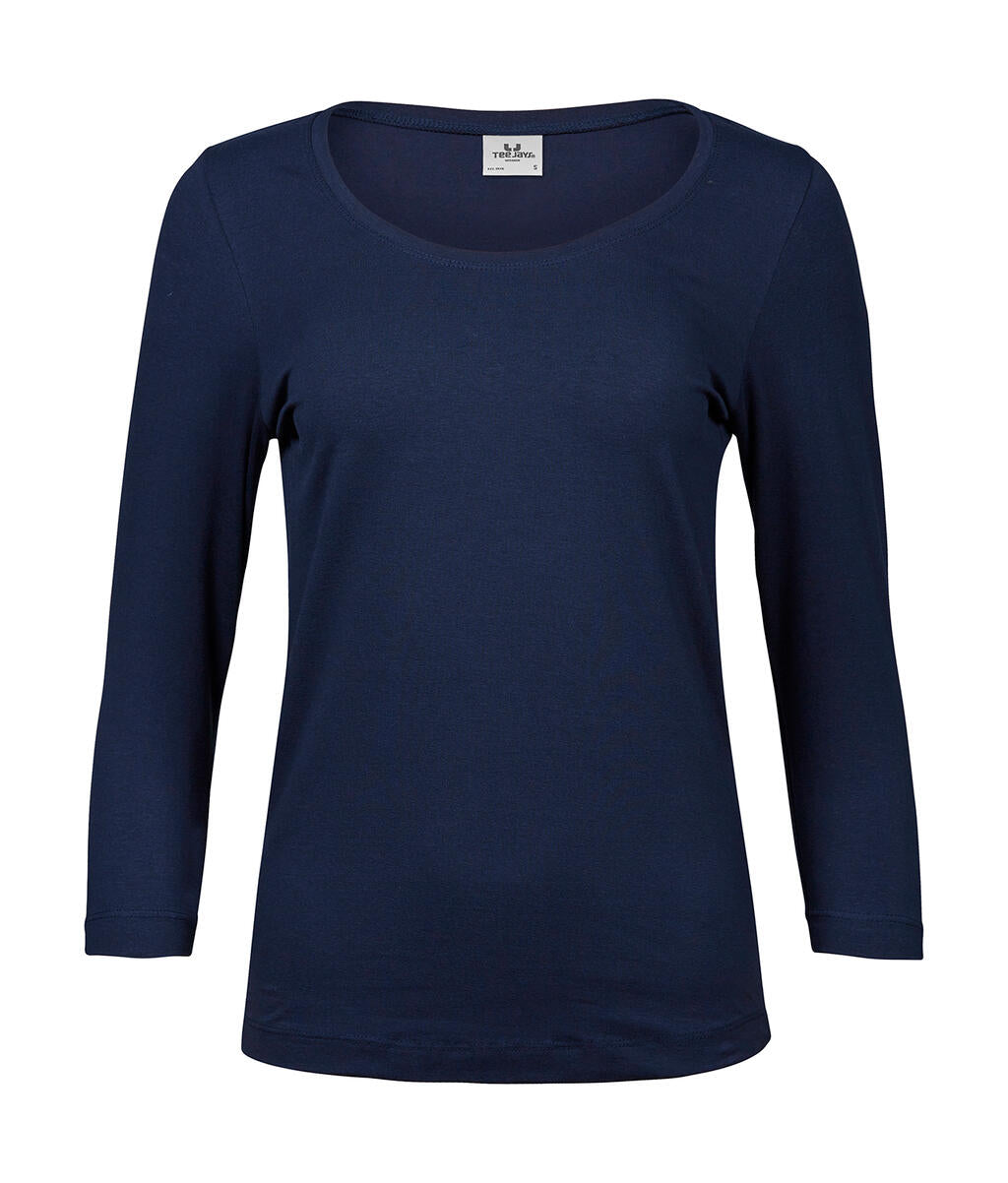 T-shirt souple épais femme manches longues 3/4 Sleeve Stretch-10054